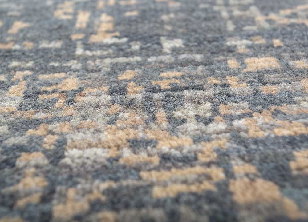 uvenuti blue wool hand knotted Rug - CloseUp