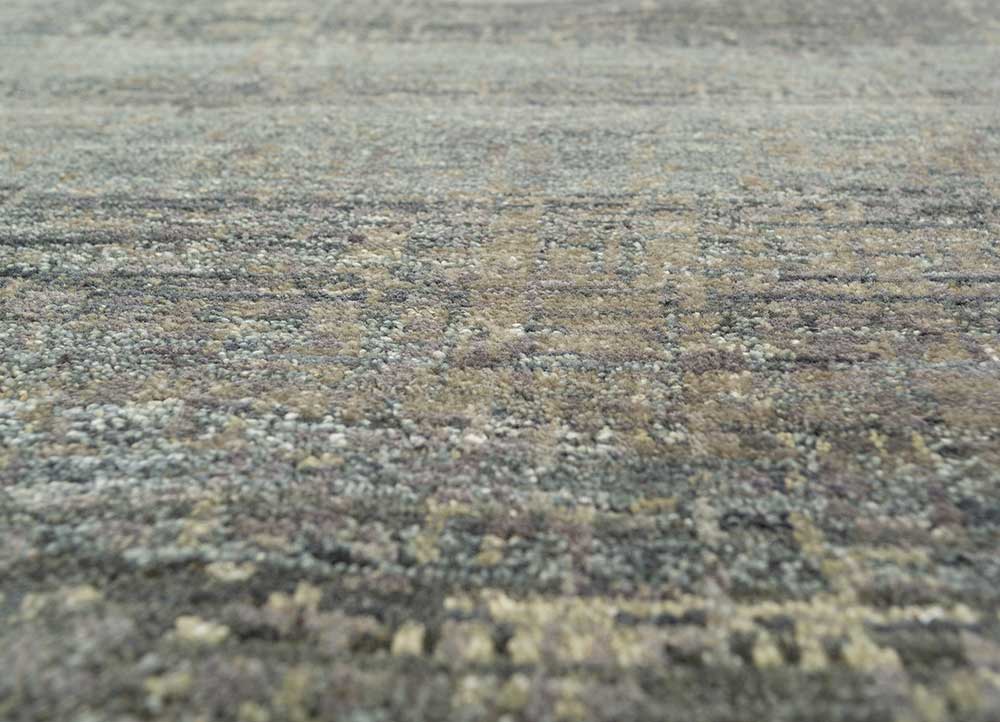 uvenuti blue wool hand knotted Rug - CloseUp