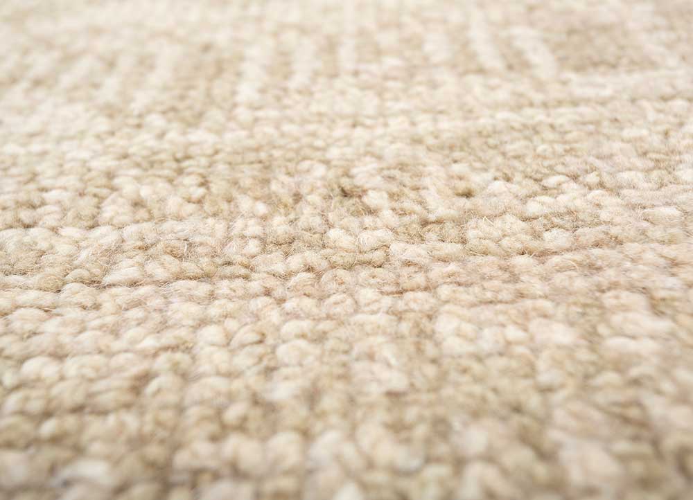 erbe ivory wool hand knotted Rug - CloseUp