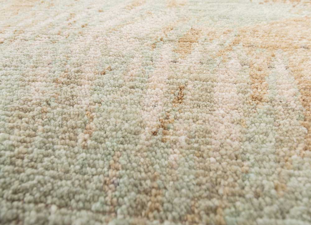 entropy ivory wool hand knotted Rug - CloseUp