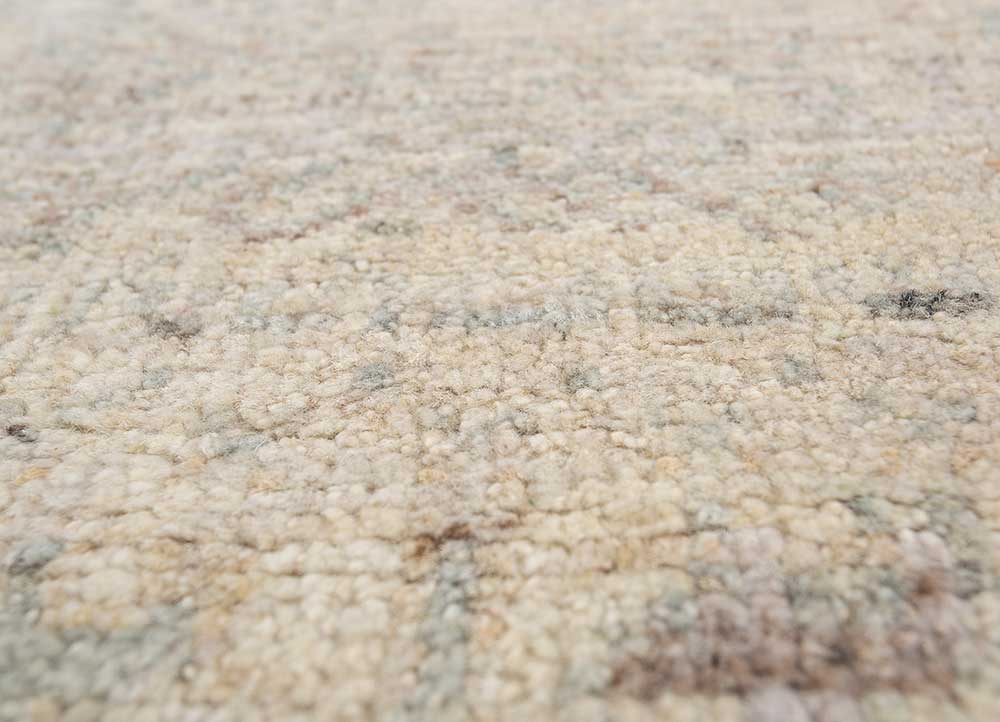 viscaya gold afghan wool hand knotted Rug - CloseUp
