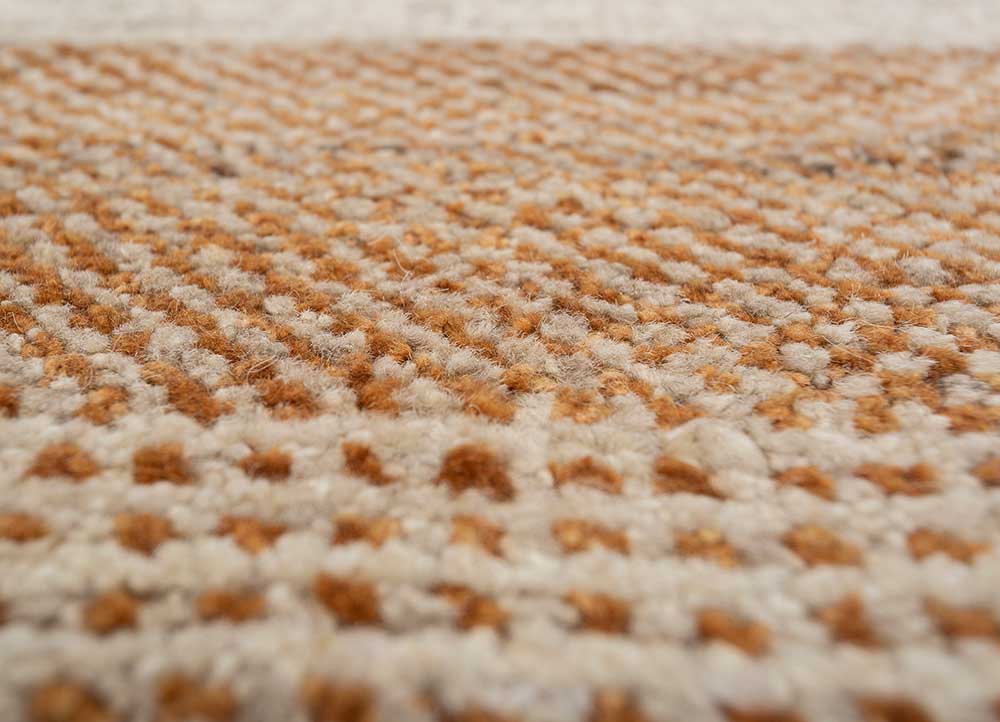 aprezo ivory afghan wool hand knotted Rug - CloseUp