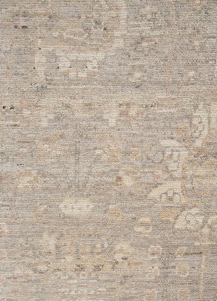 viscaya ivory wool hand knotted Rug - CloseUp