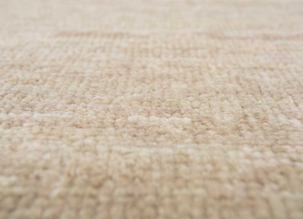 viscaya beige and brown wool hand knotted Rug - CloseUp