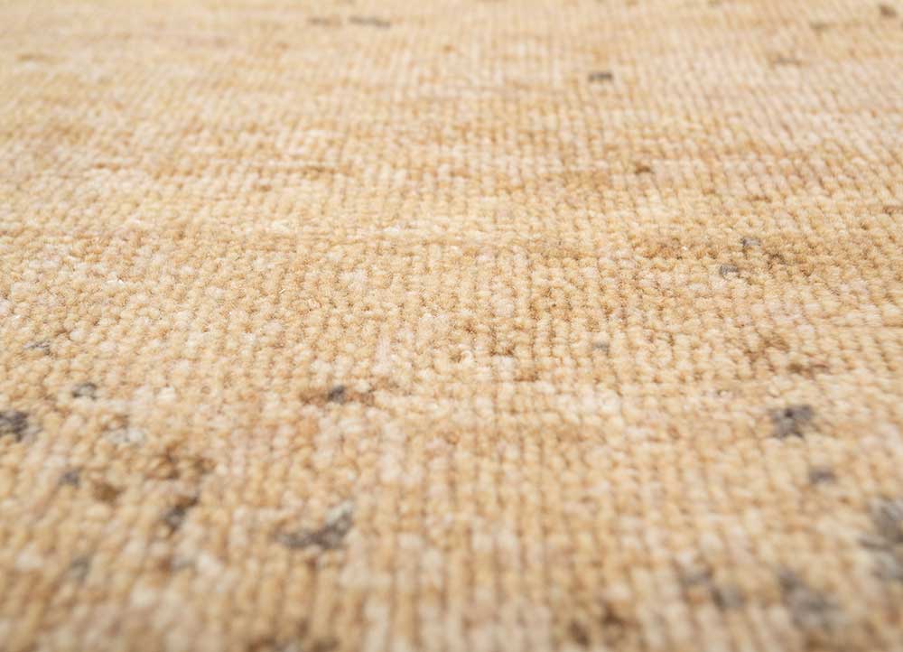 entropy beige and brown wool hand knotted Rug - CloseUp