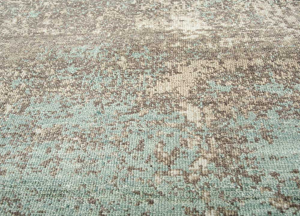 entropy grey and black wool hand knotted Rug - CloseUp