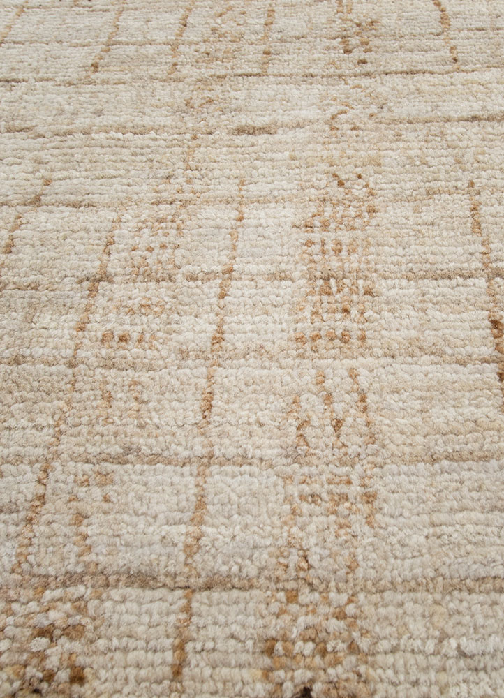 manifest ivory afghan wool hand knotted Rug - CloseUp