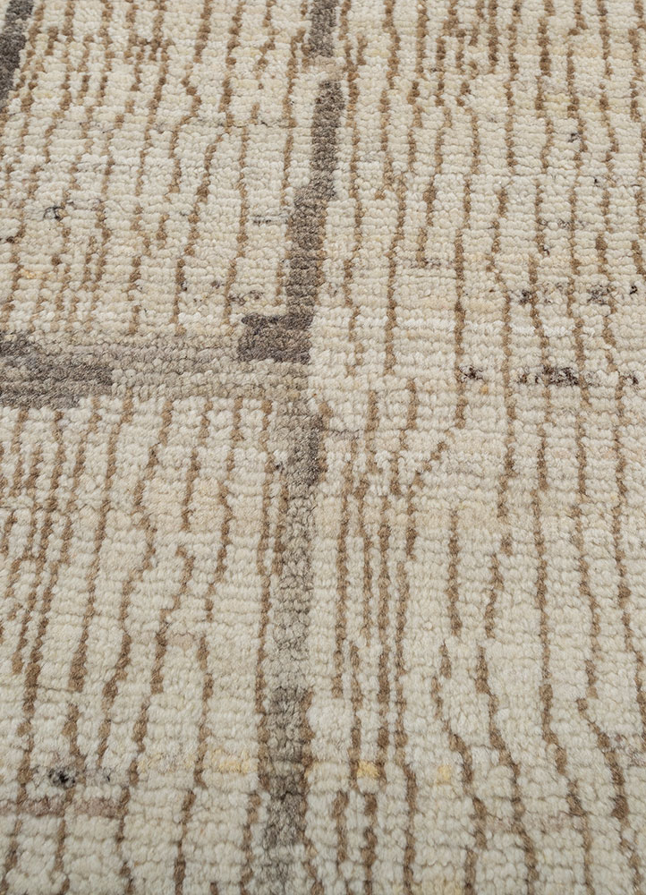 manifest ivory afghan wool hand knotted Rug - CloseUp