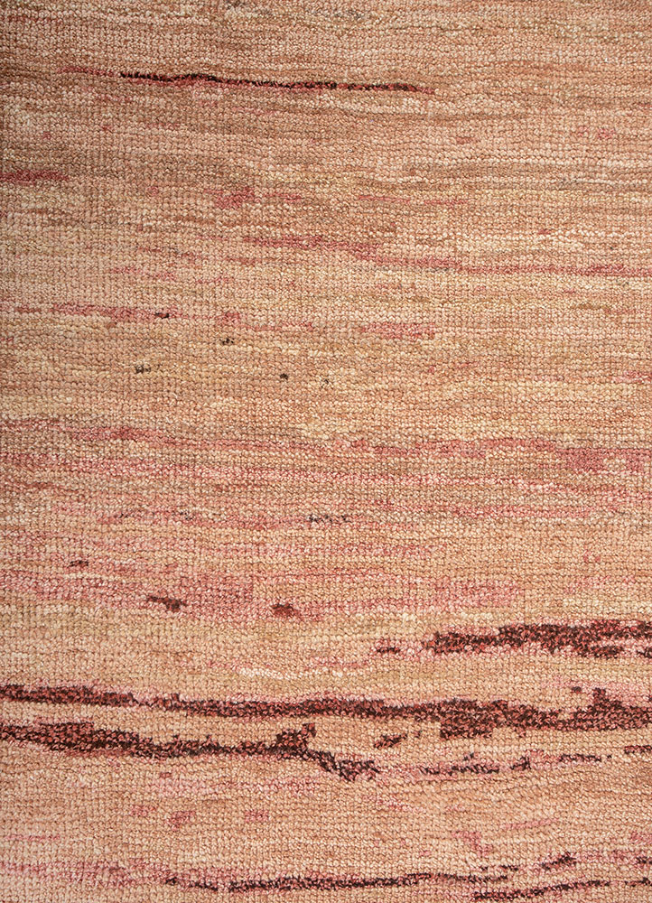 uvenuti beige and brown wool hand knotted Rug - CloseUp