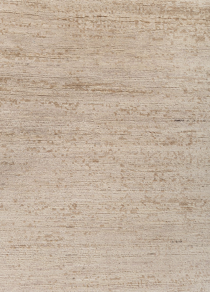 aprezo ivory wool hand knotted Rug - CloseUp