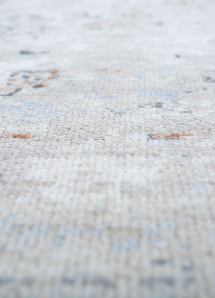 erbe grey and black wool hand knotted Rug - CloseUp