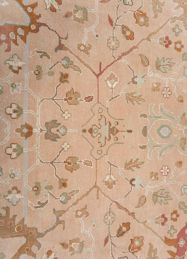 savana blue viscose hand knotted Rug - CloseUp