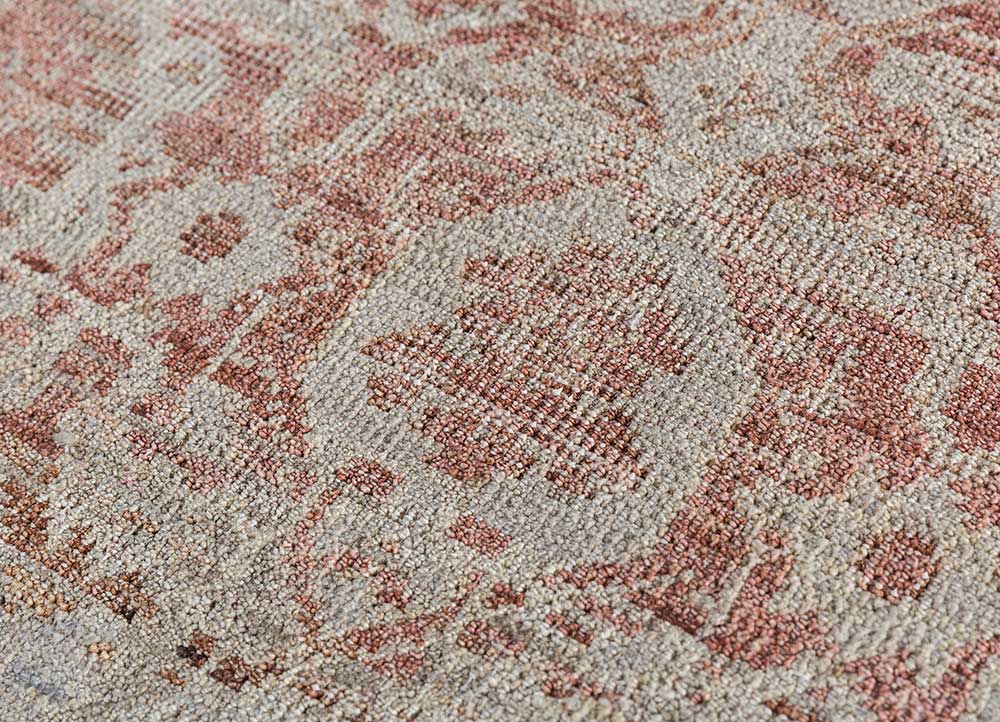 viscaya beige and brown afghan wool hand knotted Rug - CloseUp