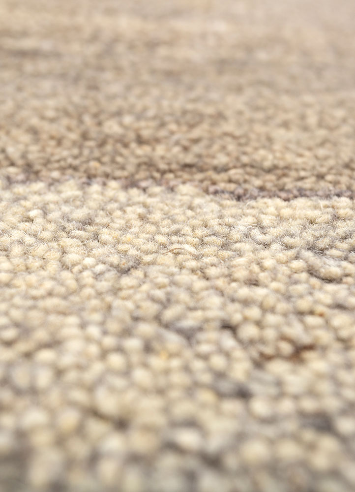brahmaand grey and black wool hand knotted Rug - CloseUp