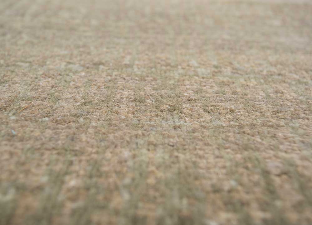 entropy green wool hand knotted Rug - CloseUp