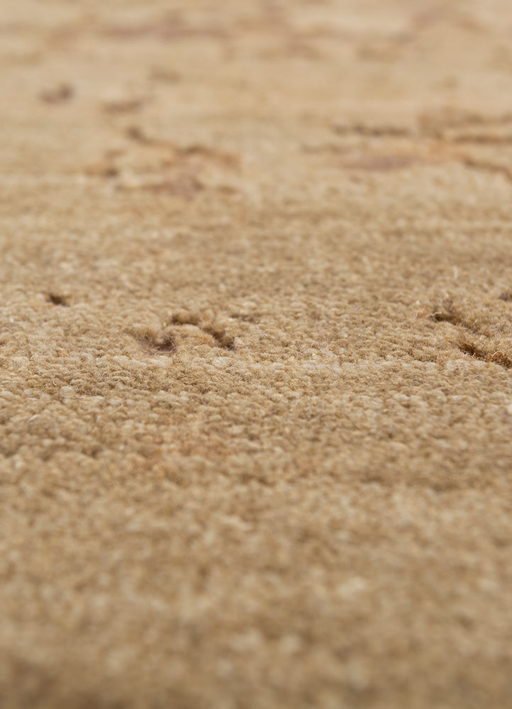 urban pause by kavi beige and brown bamboo silk hand knotted Rug - CloseUp