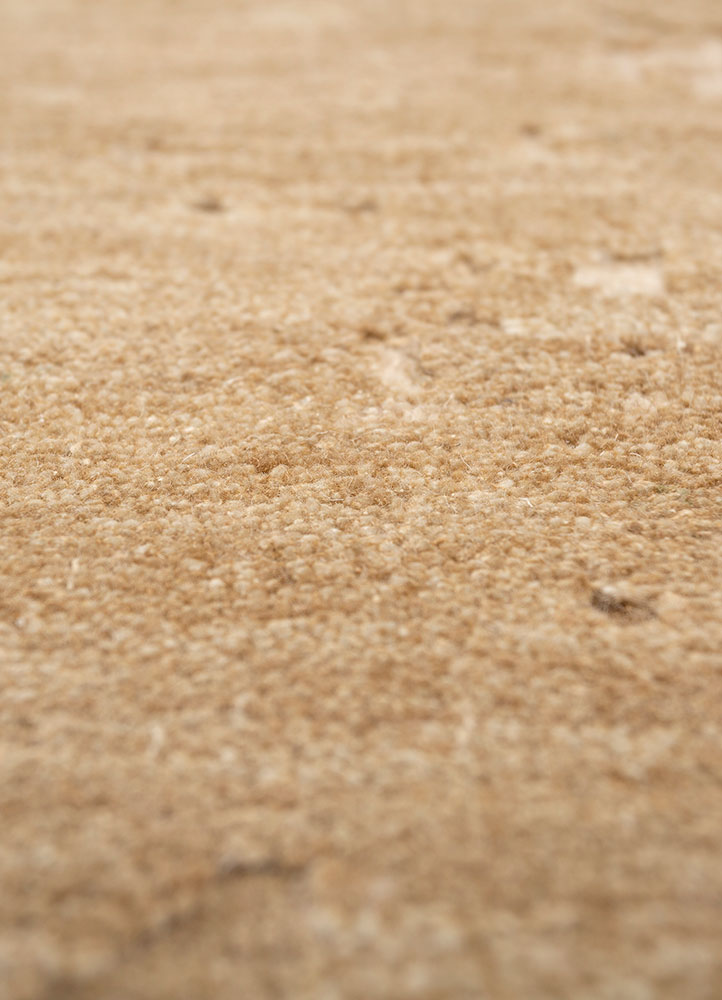 urban pause by kavi beige and brown bamboo silk hand knotted Rug - CloseUp