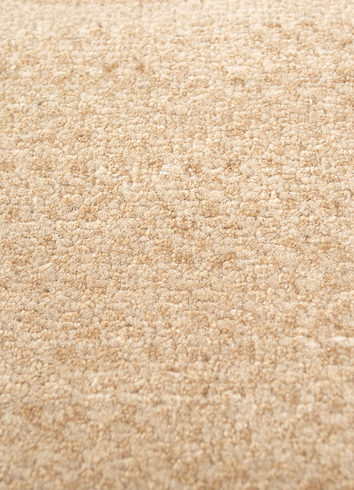 aprezo beige and brown wool and silk hand knotted Rug - CloseUp