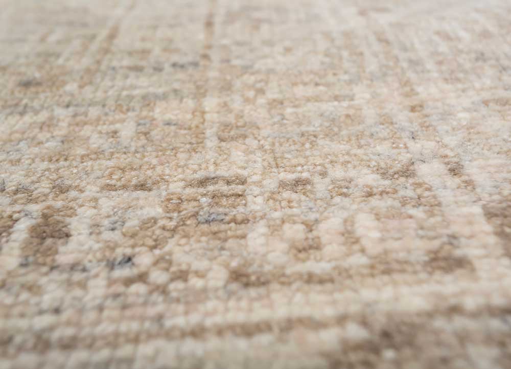 viscaya ivory wool hand knotted Rug - CloseUp