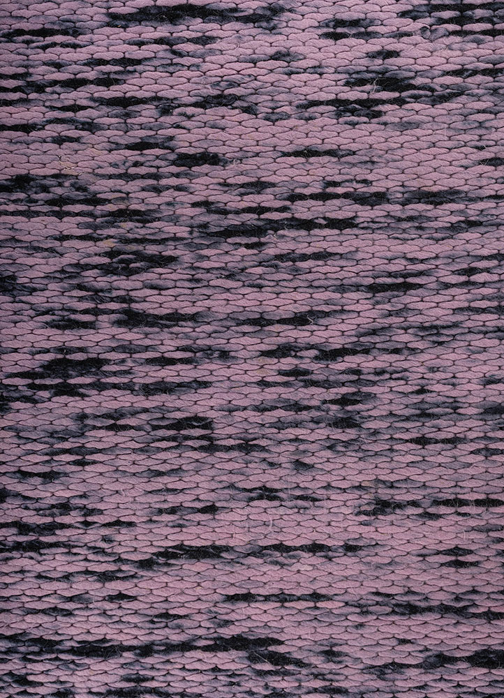 abrash pink and purple wool flat weaves Rug - CloseUp