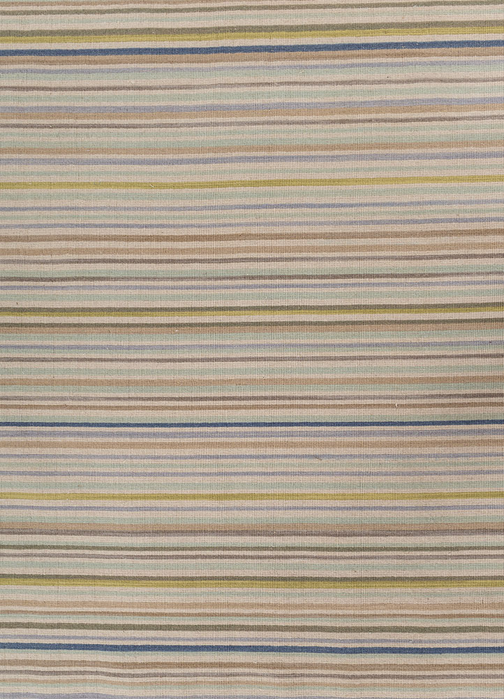 aprezo blue wool hand knotted Rug - CloseUp