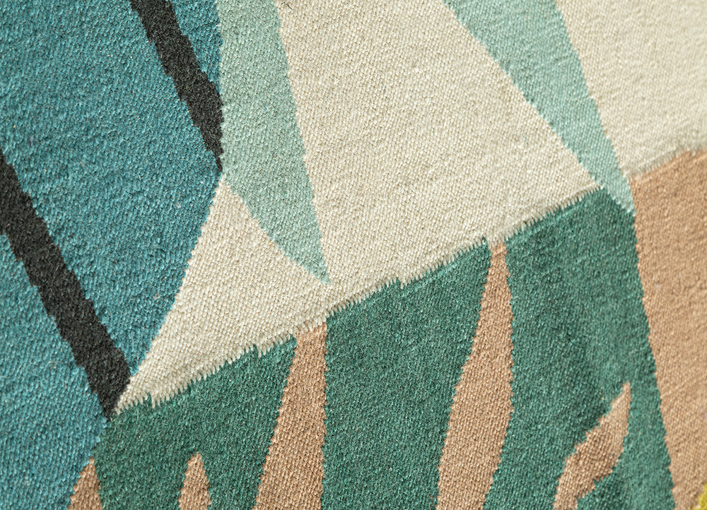 orenda multi wool flat weaves Rug - CloseUp