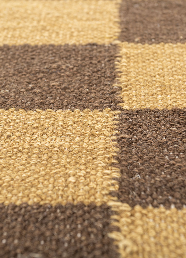 alhambra gold wool flat weaves Rug - CloseUp