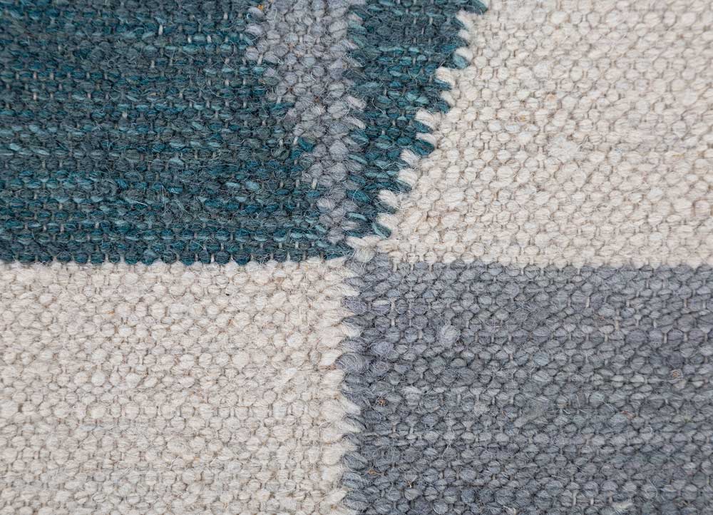 alhambra ivory wool flat weaves Rug - CloseUp