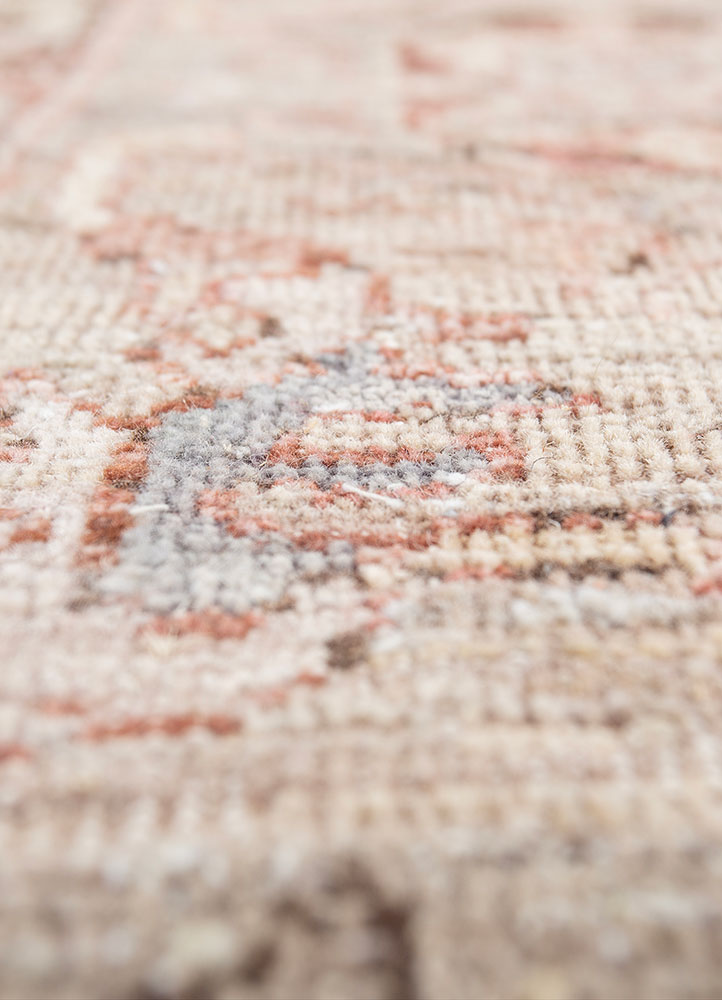 viscaya beige and brown afghan wool hand knotted Rug - CloseUp