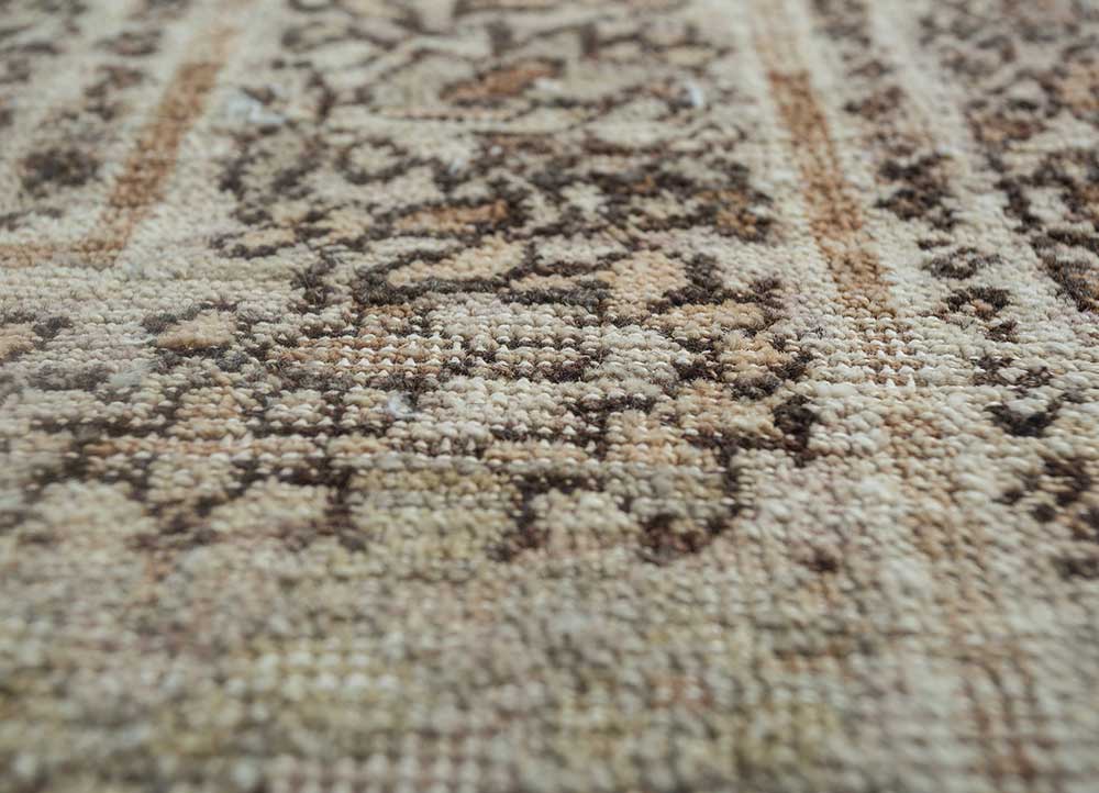 viscaya ivory afghan wool hand knotted Rug - CloseUp