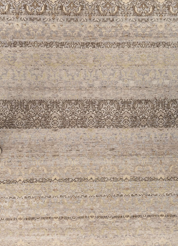 viscaya blue afghan wool hand knotted Rug - CloseUp