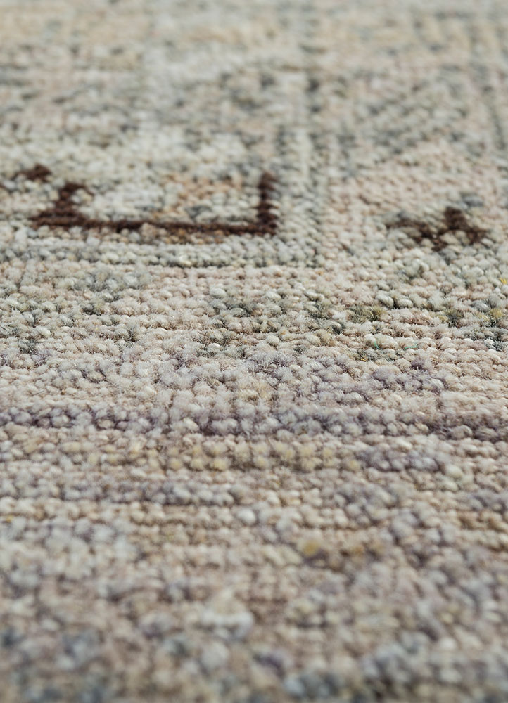 viscaya grey and black afghan wool hand knotted Rug - CloseUp