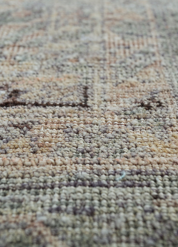 viscaya pink and purple afghan wool hand knotted Rug - CloseUp