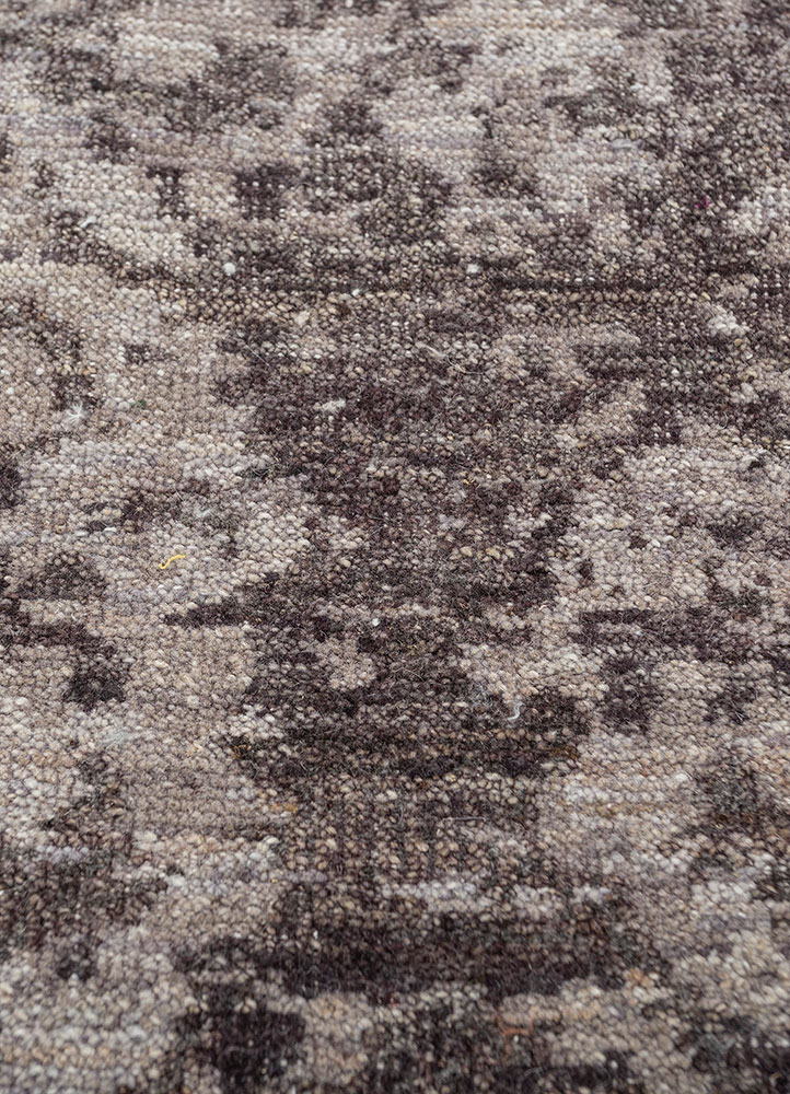 viscaya grey and black afghan wool hand knotted Rug - CloseUp