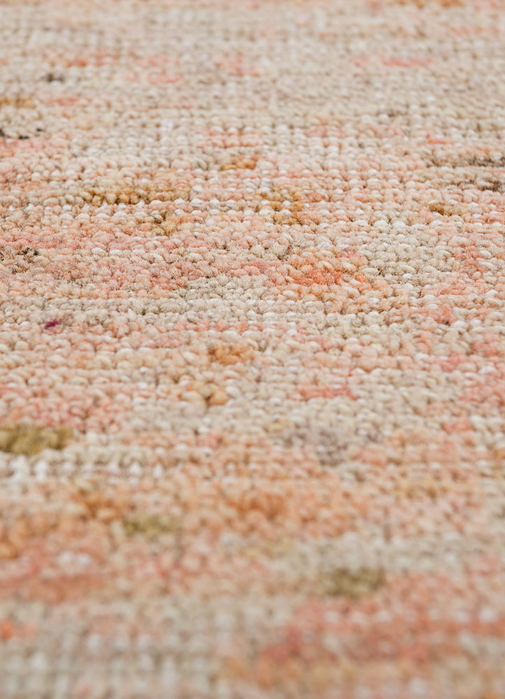 viscaya red and orange afghan wool hand knotted Rug - CloseUp