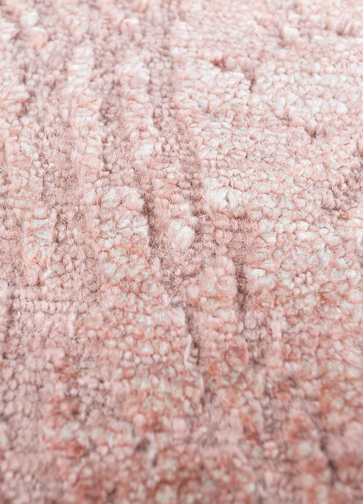 free verse by kavi pink and purple wool and silk hand knotted Rug - CloseUp