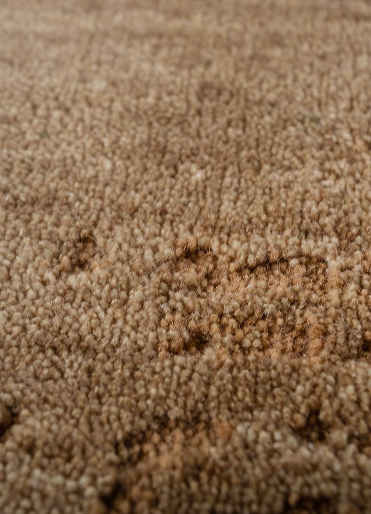 urban pause by kavi gold wool and silk hand knotted Rug - CloseUp