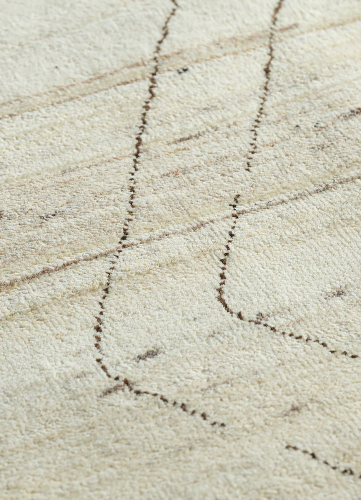 manifest ivory afghan wool hand knotted Rug - CloseUp