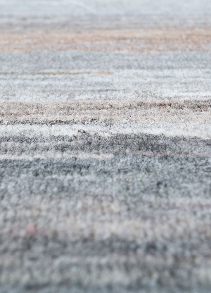 manifest grey and black afghan wool hand knotted Rug - CloseUp