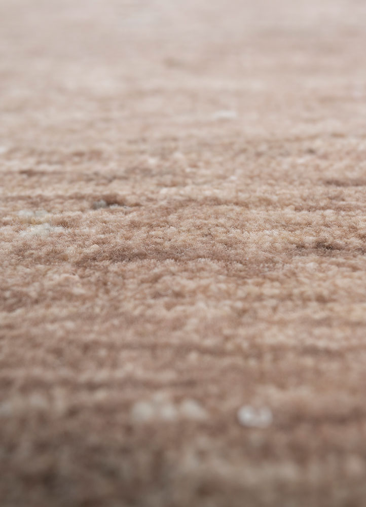 entropy beige and brown afghan wool hand knotted Rug - CloseUp