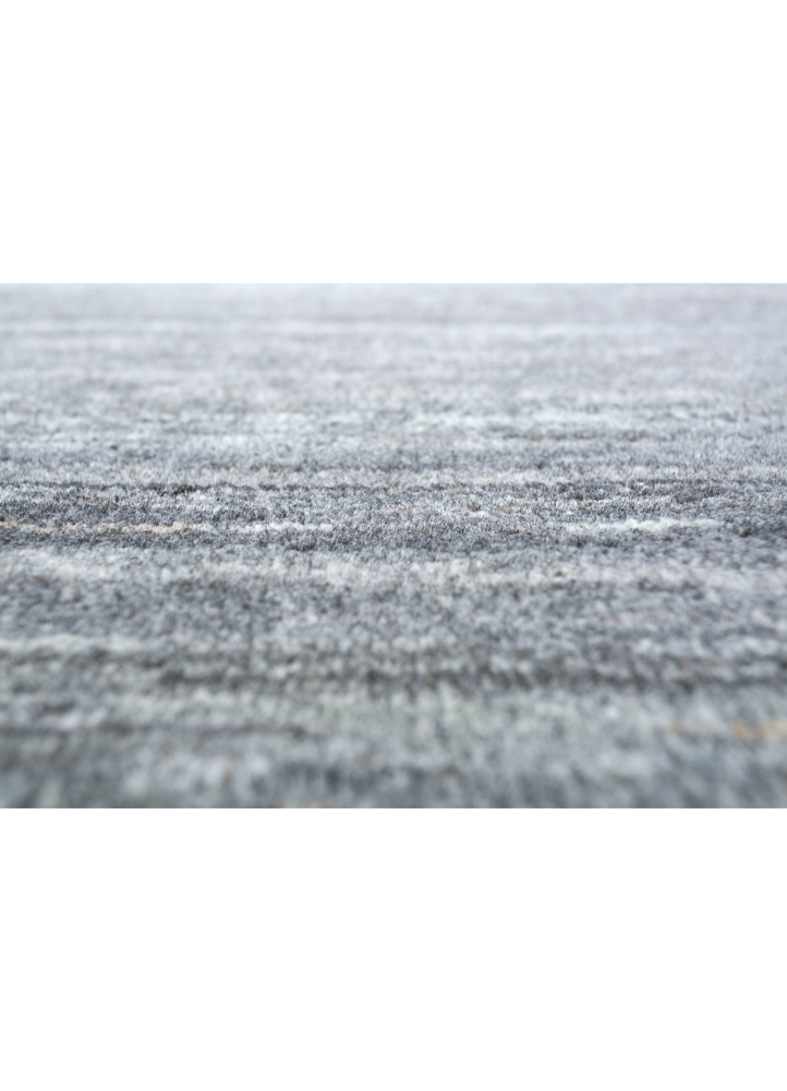 manifest grey and black afghan wool hand knotted Rug - CloseUp