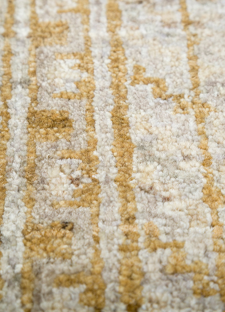viscaya green afghan wool hand knotted Rug - CloseUp