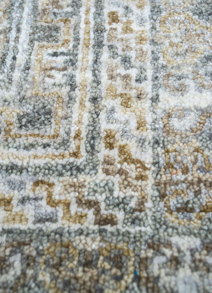 viscaya grey and black afghan wool hand knotted Rug - CloseUp
