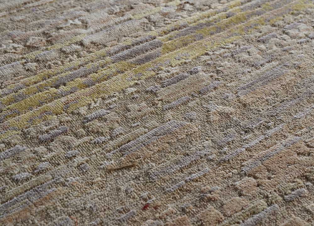 viscaya ivory afghan wool and silk hand knotted Rug - CloseUp