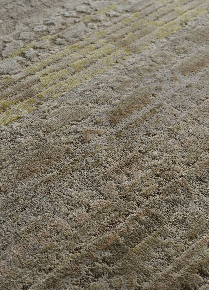 viscaya ivory afghan wool and silk hand knotted Rug - CloseUp