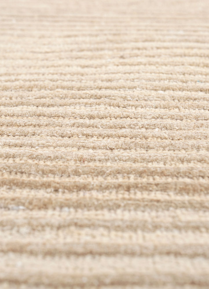 azalea ivory afghan wool and silk hand knotted Rug - CloseUp