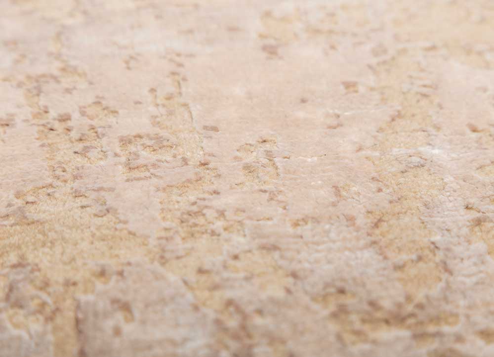 entropy ivory wool and bamboo silk hand knotted Rug - CloseUp