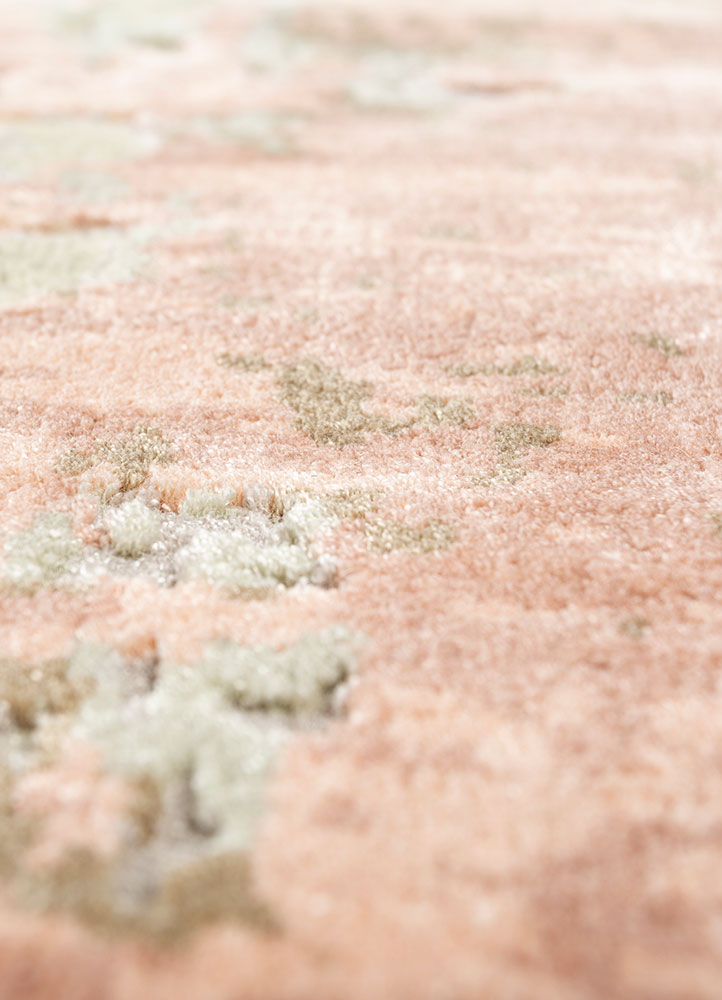 chaos theory by kavi green wool and bamboo silk hand knotted Rug - CloseUp