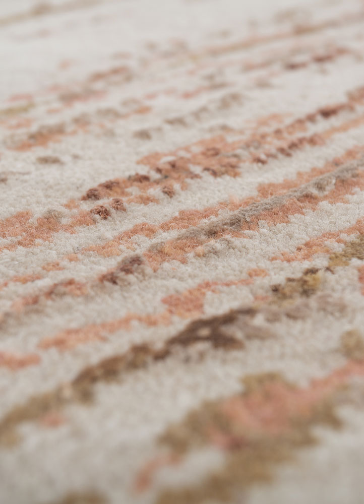 free verse by kavi ivory wool and bamboo silk hand knotted Rug - CloseUp