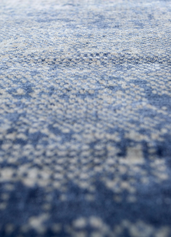 afterglow by kavi ivory wool and bamboo silk hand knotted Rug - CloseUp